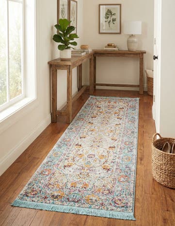 Light Blue Santiago Runner Rug