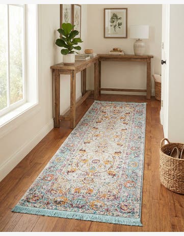 Light Blue Santiago Runner Rug