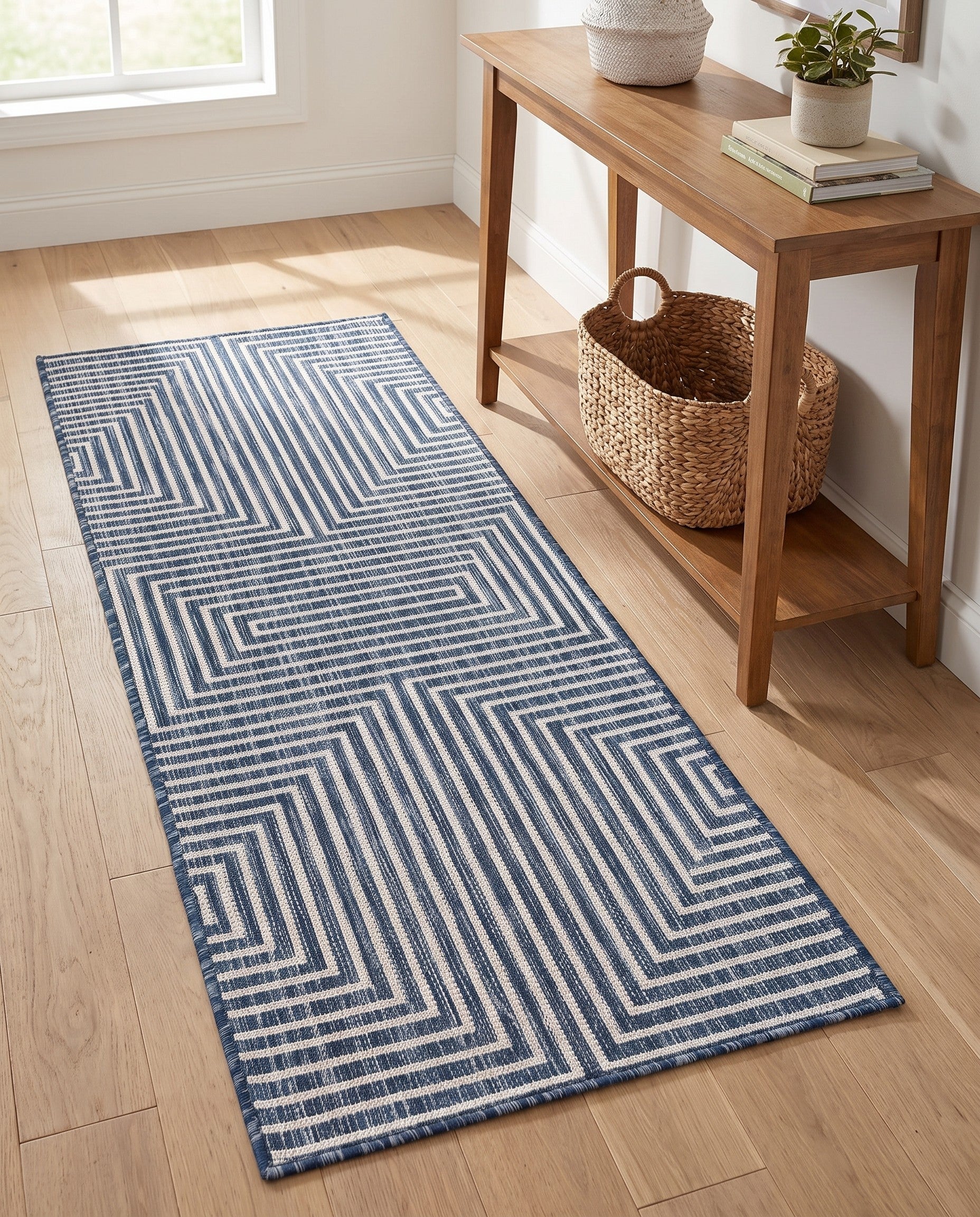 2' x 5' 3 Easy-Clean Modern Indoor / Outdoor Runner Rug