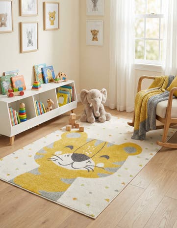 4' x 6' Tiger Whimsy Kids Rug