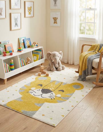 4' x 6' Tiger Whimsy Kids Rug