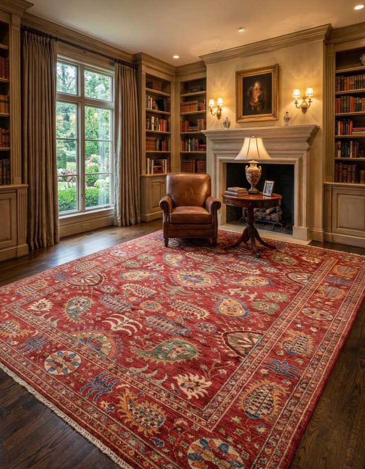 Detail image of 6' 10 x 9' 10  Hand Knotted Ariana Ziegler Rug