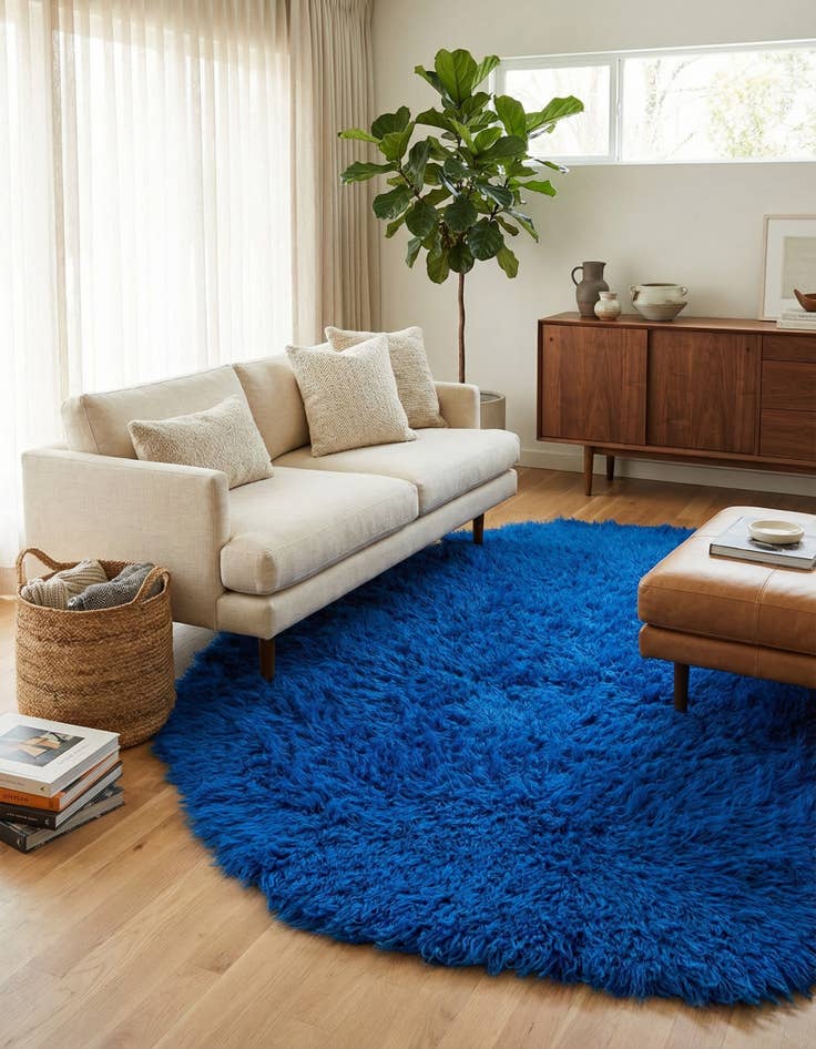 Detail image of  5' 4 x 6' 1  Hand Knotted Moroccan Wool Octagon Rug