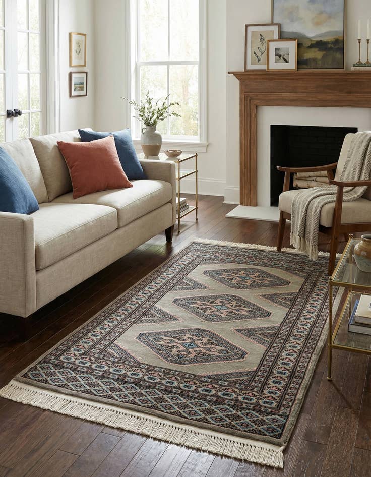 Detail image of  2' 7 x 4' 4  Hand Knotted Bokhara Oriental Rug