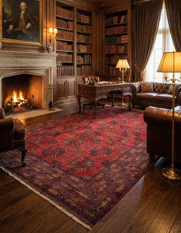 8' 11 x 12' 1 Ersari Afghan Wool Rug