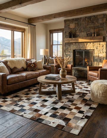 5' 4 x 7' 8 Cowhide Rug