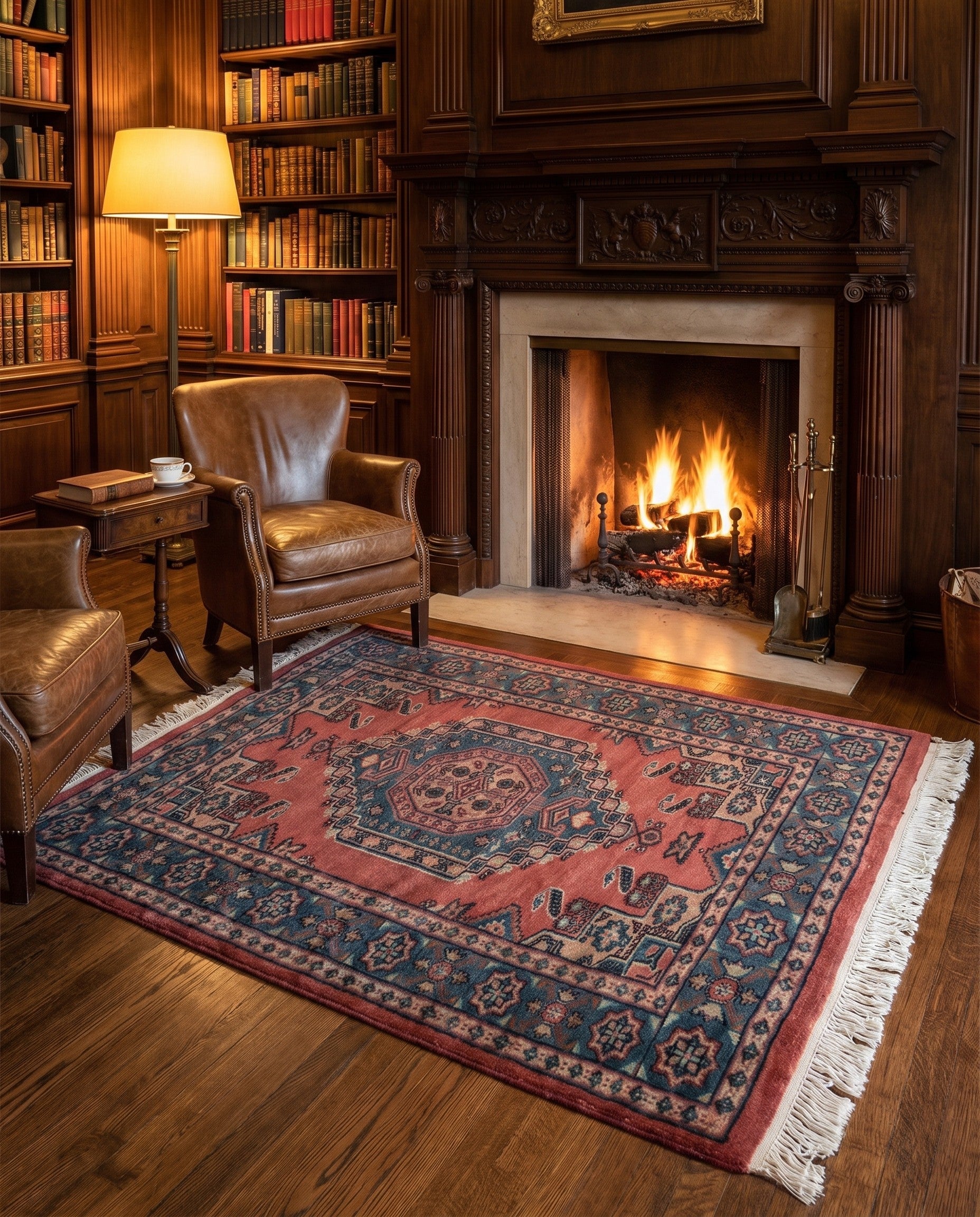 3' 3 x 4' 6 Hand Knotted Bokhara Wool Rug