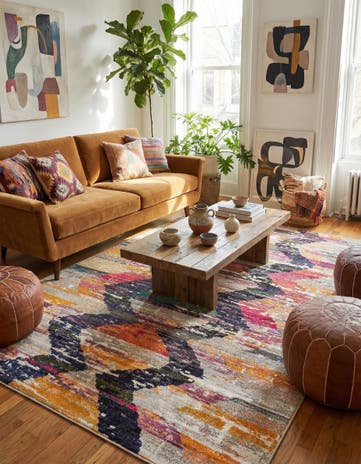 9' x 12' Washable Vivid Rug