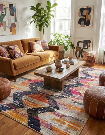 9' x 12' Washable Vivid Rug
