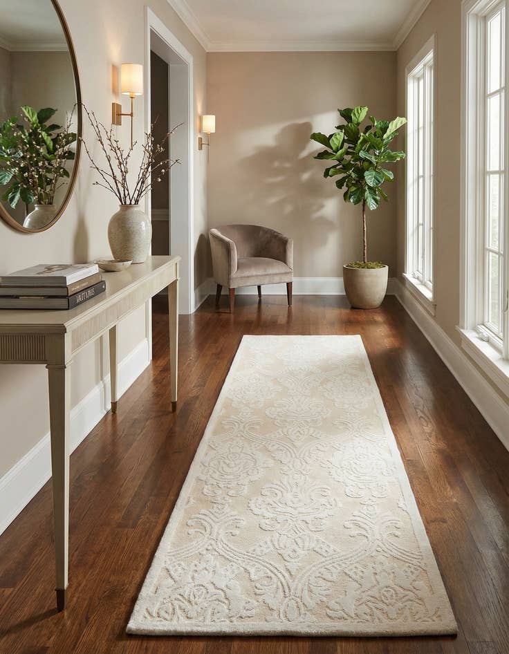 Detail image of 3' x 9' 10  Hand Knotted Darya Wool Runner Rug