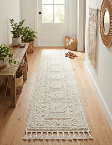 Ivory Boho Runner Rug