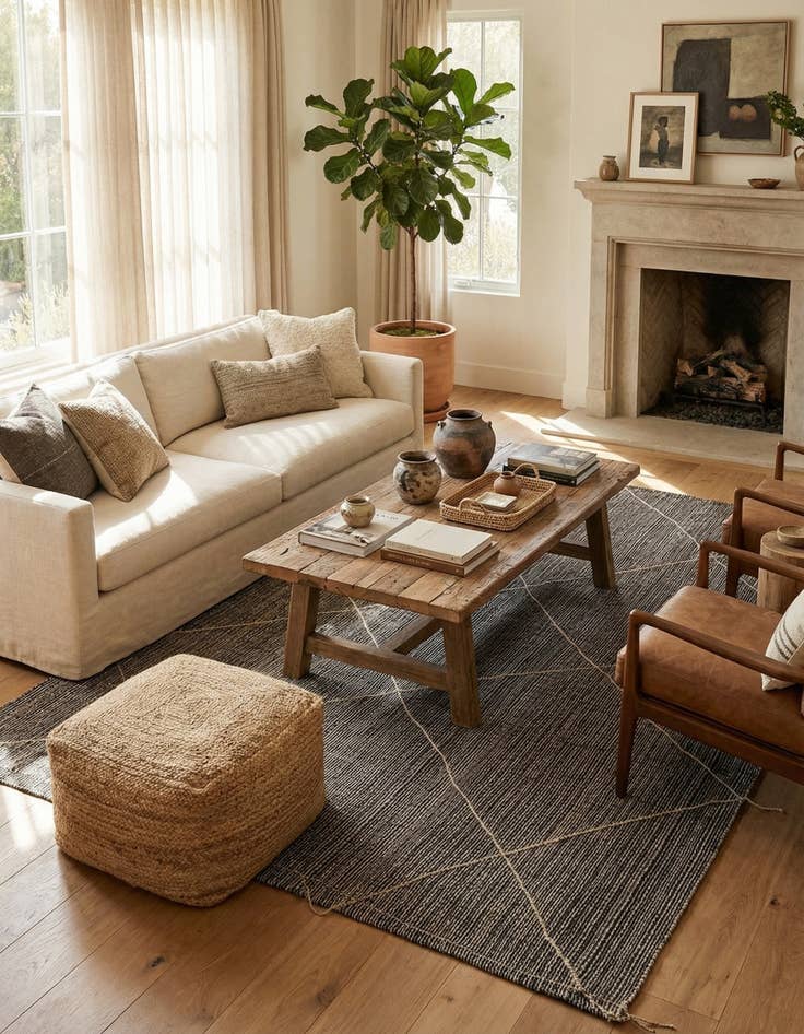 Detail image of 8' 8 x 11' 9  Hand Knotted Moroccan Wool Rug