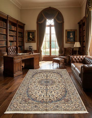 6' 9 x 9' 11 Nain Wool Rug