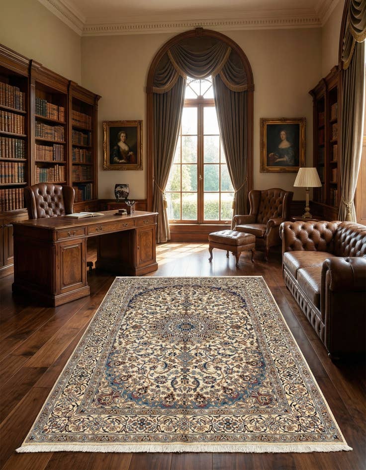 Detail image of 6' 9 x 9' 11 Nain Wool Rug