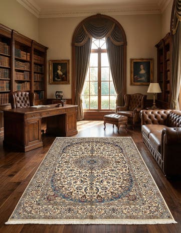 6' 9 x 9' 11 Nain Wool Rug