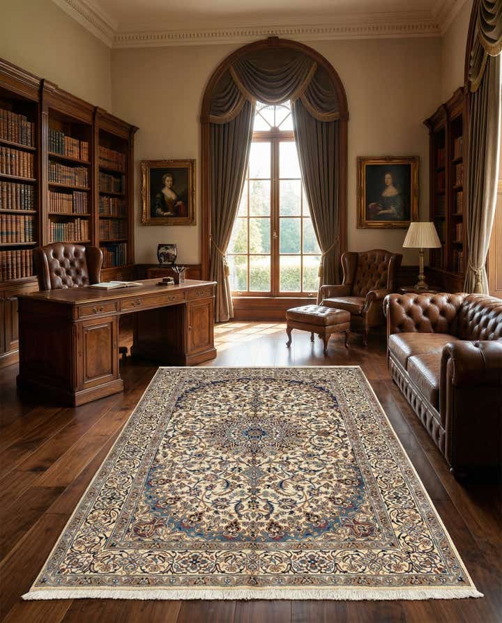 6' 9 x 9' 11 Nain Wool Rug