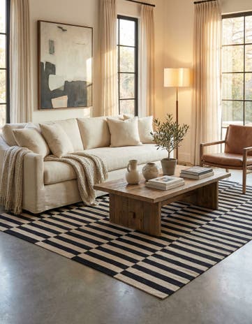 5' 7 x 7' 11 Hand Woven Kilim Modern Wool Rug
