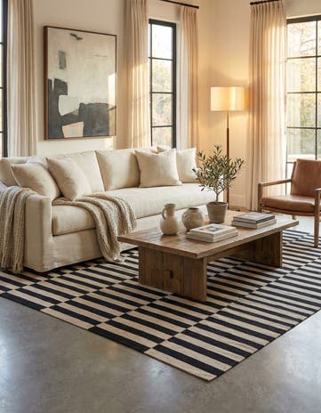 5' 7 x 7' 11 Hand Woven Kilim Modern Wool Rug