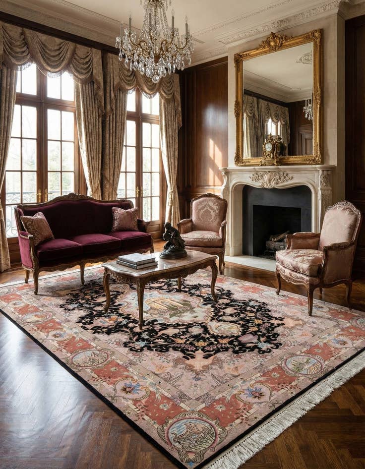 Detail image of 6' 6 x 9' 6 Tabriz Rug