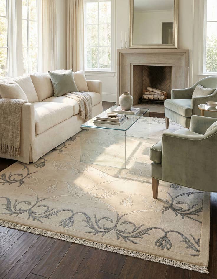 Detail image of 4' 9 x 6' 8  Hand Knotted Darya Wool Rug