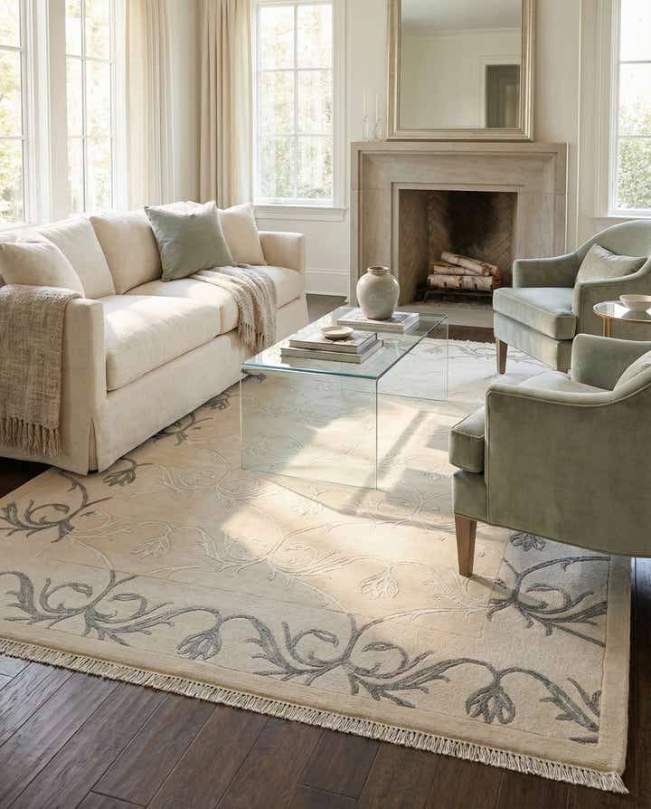 4' 9 x 6' 8 Hand Knotted Darya Wool Rug