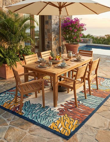 7' 10 x 10' Easy-Clean Belize Indoor / Outdoor Rug