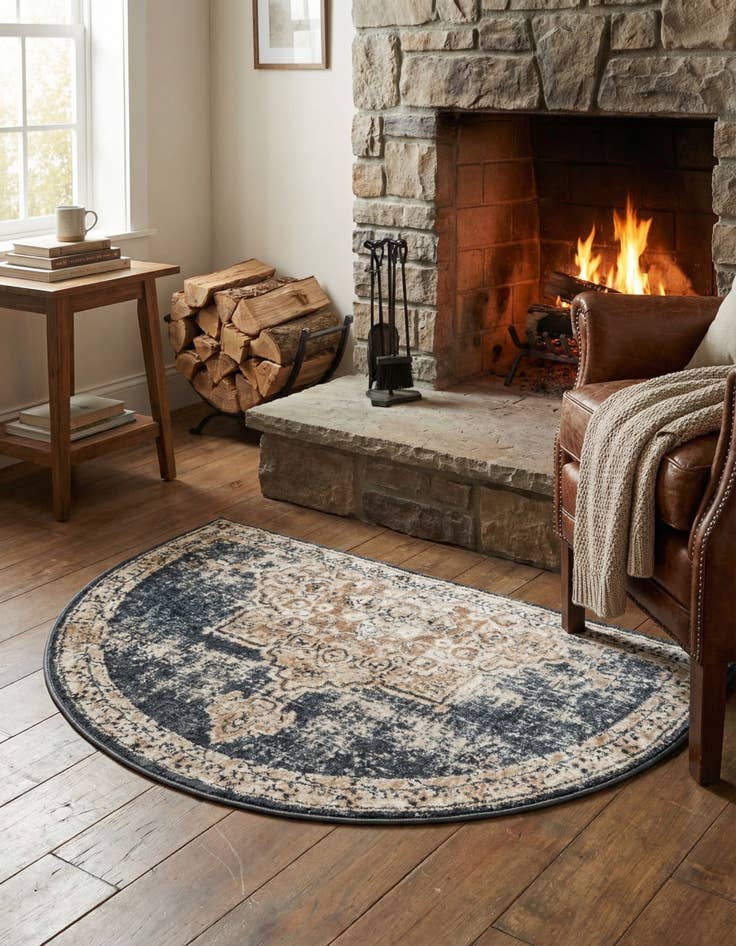 Detail image of 2' 7 x 4' Villa Hearth Rug