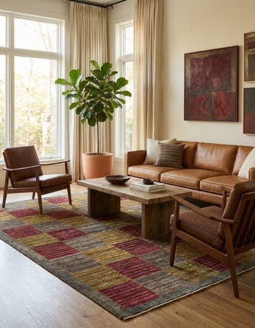 5' 8 x 7' 10 Hand Knotted Modern Ziegler Rug