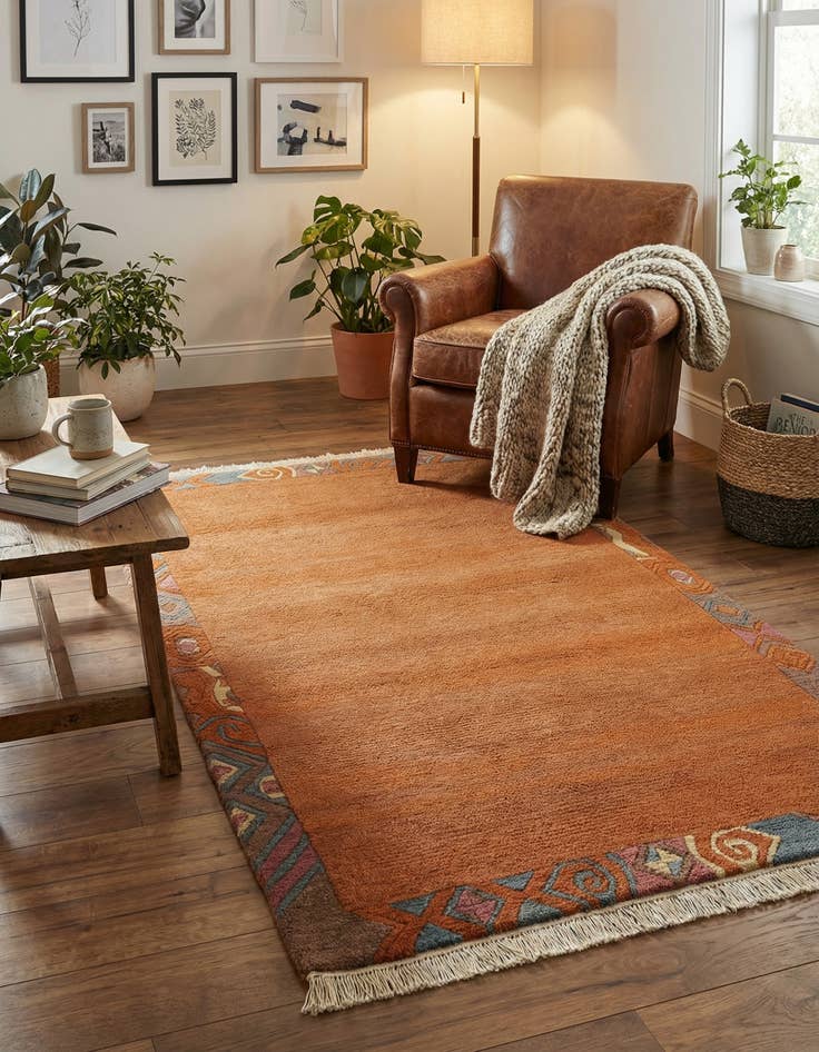 Detail image of  3' 1 x 5' 2  Hand Knotted Nepal Wool Rug