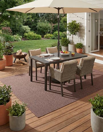 7' x 10' Easy-Clean Modern Indoor / Outdoor Rug