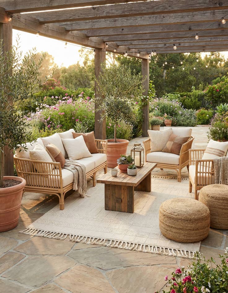 Detail image of 7' 10 x 10'  Washable Eco Bohemian Indoor / Outdoor Rug