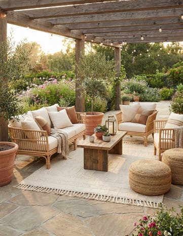7' 10 x 10' Easy-Clean Eco Bohemian Indoor / Outdoor Rug