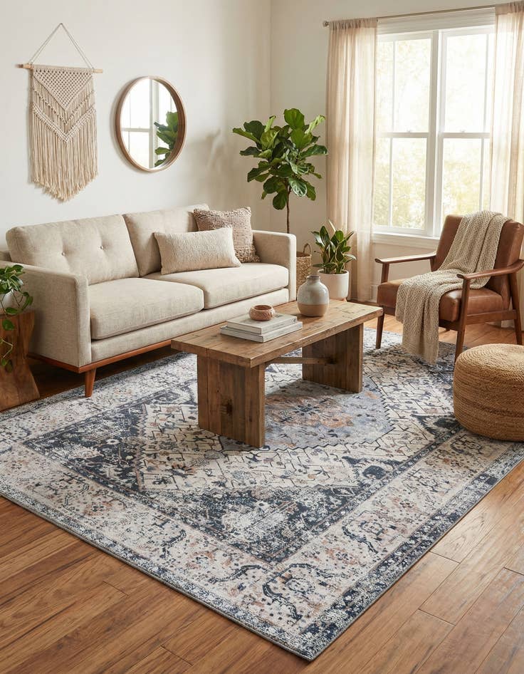 Detail image of 6' x 9'  Washable Yara Rug