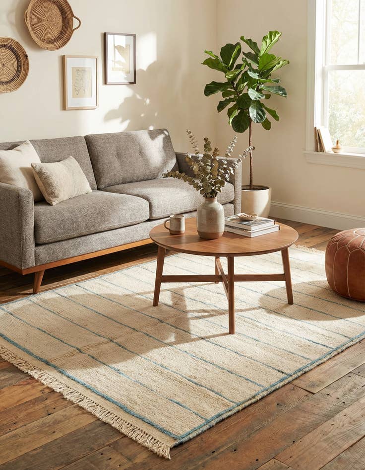 Detail image of 5' x 7' 2  Hand Knotted Moroccan Wool Rug