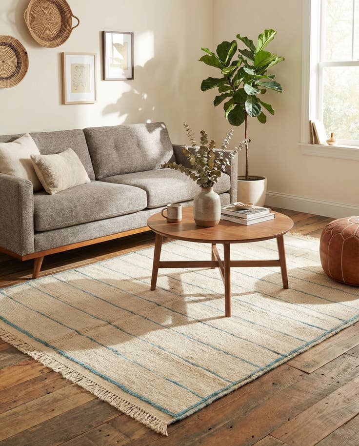 Detail image of 5' x 7' 2 Hand Knotted Moroccan Wool Rug