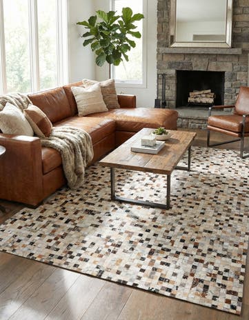5' 4 x 7' 6 Cowhide Stocks Rug