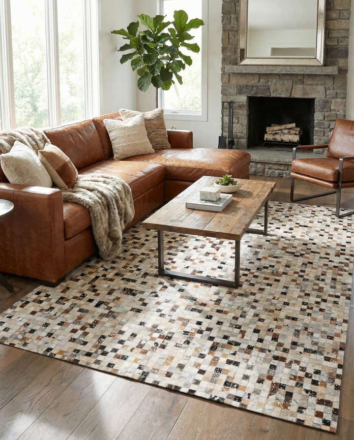 5' 4 x 7' 6 Cowhide Stocks Rug