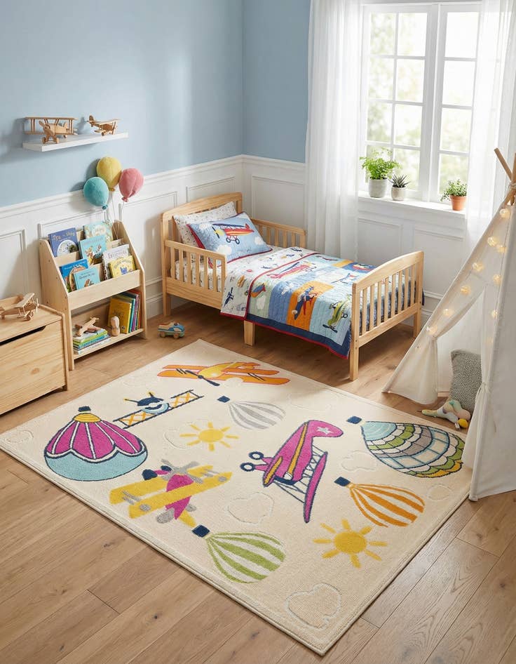 Detail image of  5' 3 x 7' 7  Washable  Indoor / Outdoor Rug