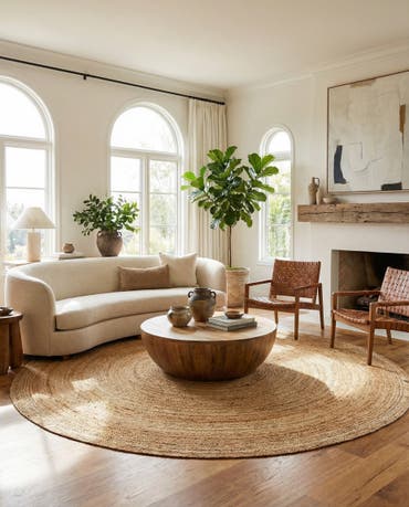  12' 4 x 12' 4  Hand Braided Jute Luxe Round Rug