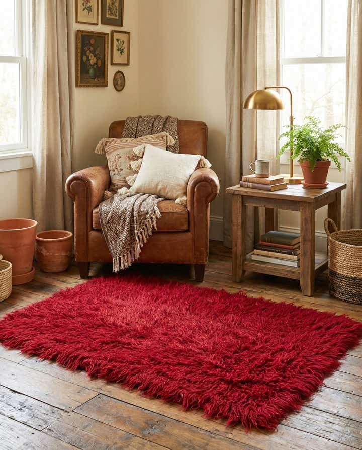 2' 7 x 4' 3 Hand Knotted Moroccan Wool Rug
