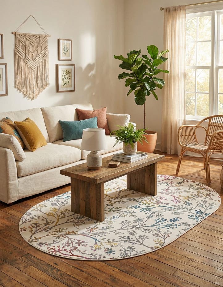 5' 3 x 7' 10 Blossom Oval Rug