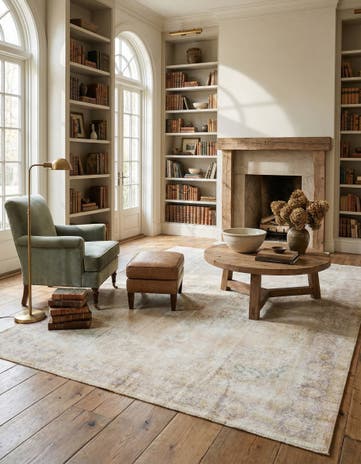 9' 3 x 12' 10 Hand Knotted Ultra Vintage Persian Wool Rug