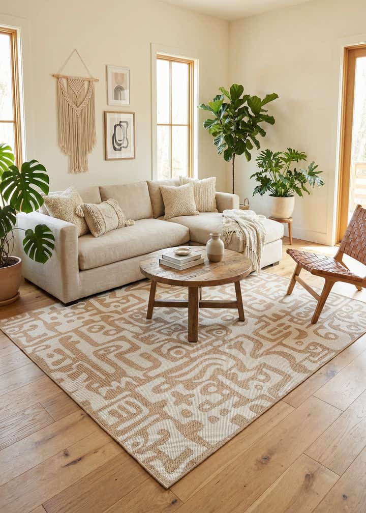 7' 10 x 10' Easy-Clean Modern Indoor / Outdoor Rug