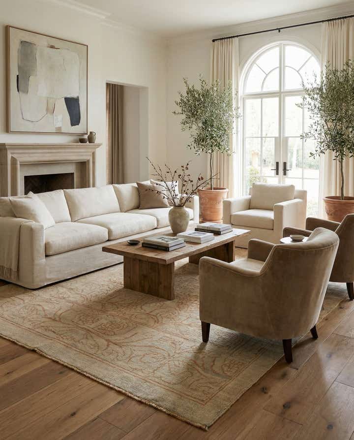 9' x 13' Hand Knotted Oushak Wool Rug