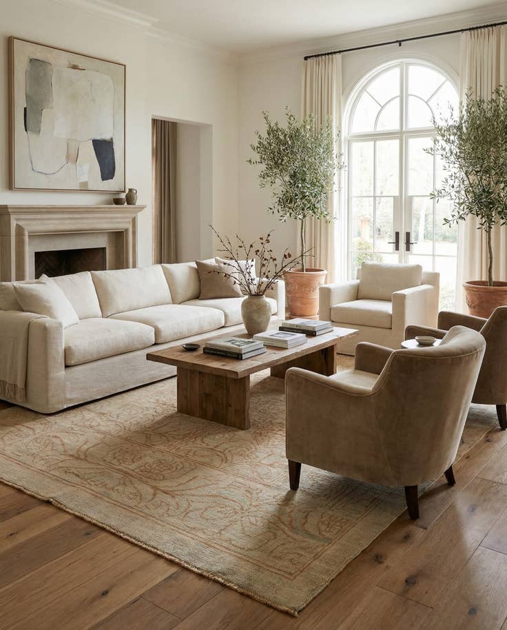 Detail image of 9' x 13' Hand Knotted Oushak Wool Rug