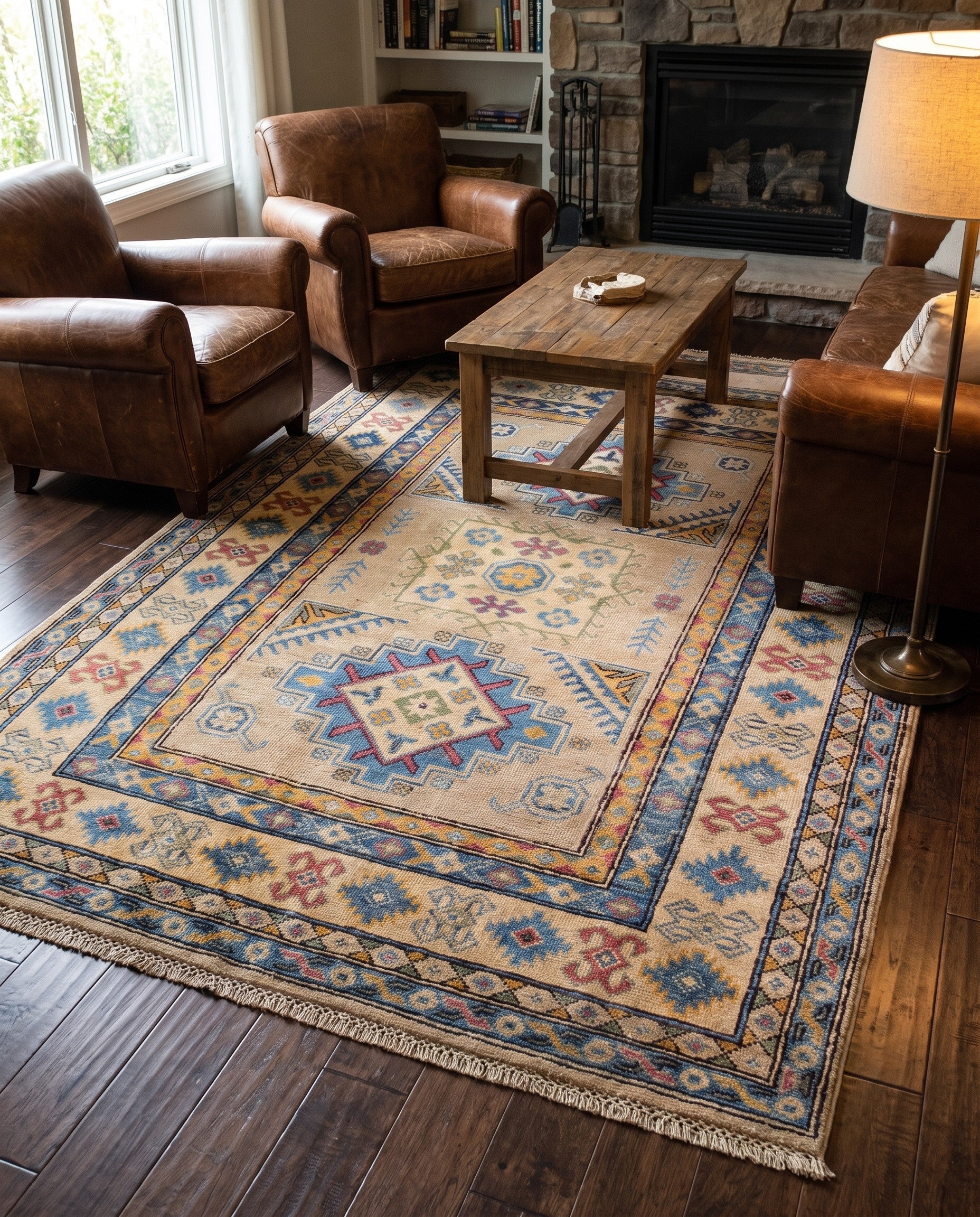 4' 1 x 6' Hand Knotted Kazak Rug