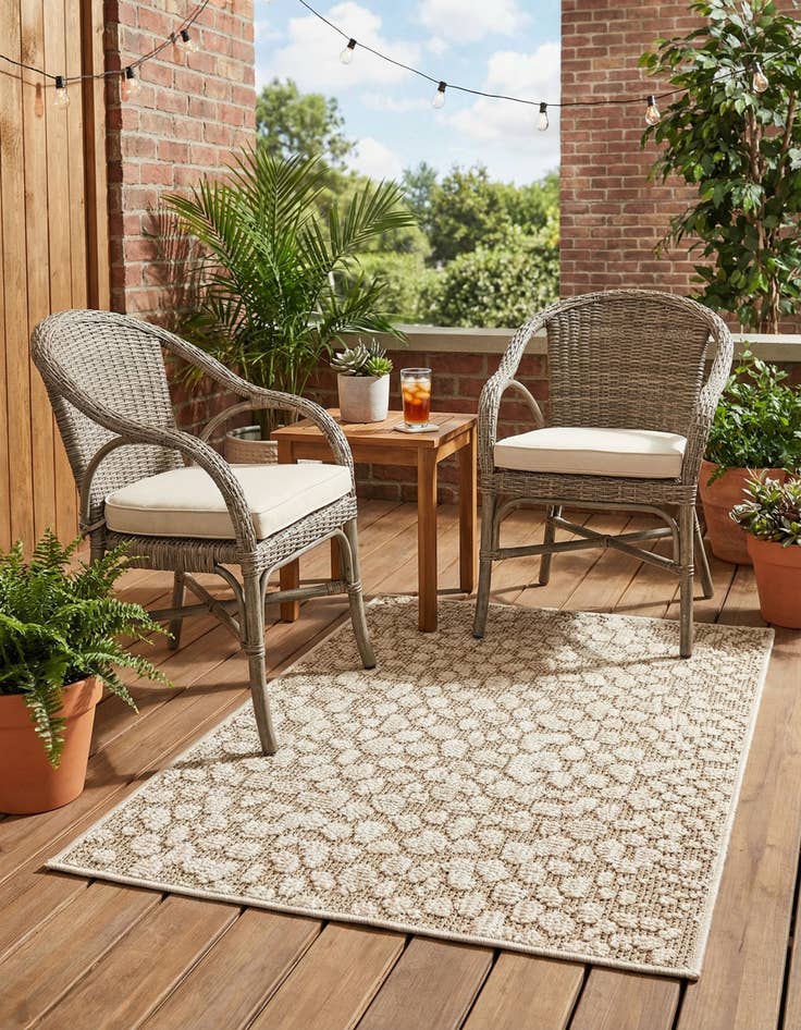 Detail image of 2' x 3' 1  Washable Safari Indoor / Outdoor Rug