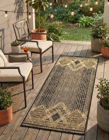 2' x 5' Easy-Clean Modern Indoor / Outdoor Runner Rug