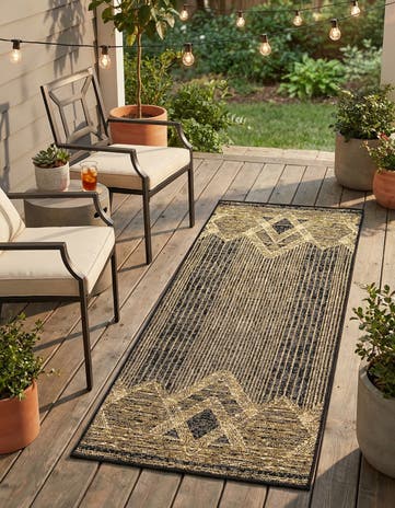 2' x 5' Easy-Clean Modern Indoor / Outdoor Runner Rug