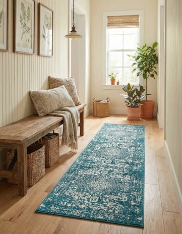 Turquoise Arlington Runner Rug